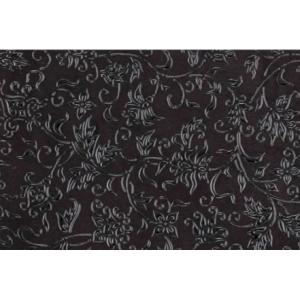 印傳屋 印伝 4409 ポーチ 黒地／黒漆 花唐草 全国送料430円