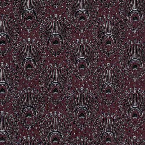 印傳屋 印伝 5015 ミラー 紫地／黒漆 孔雀 全国送料430円