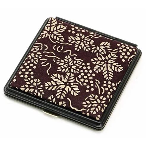 印傳屋 印伝 5015 ミラー 紫地／白漆 ぶどう 全国送料430円