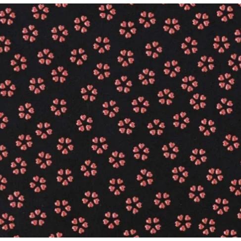 印傳屋 印伝 5015 ミラー 黒地／赤漆 小桜 全国送料430円