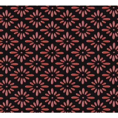 印傳屋 印伝 5015 ミラー 黒地／赤漆 菱菊 全国送料430円