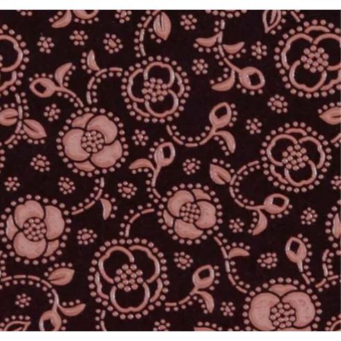 印傳屋 印伝 5015 ミラー 紫地／ピンク 椿 全国送料430円