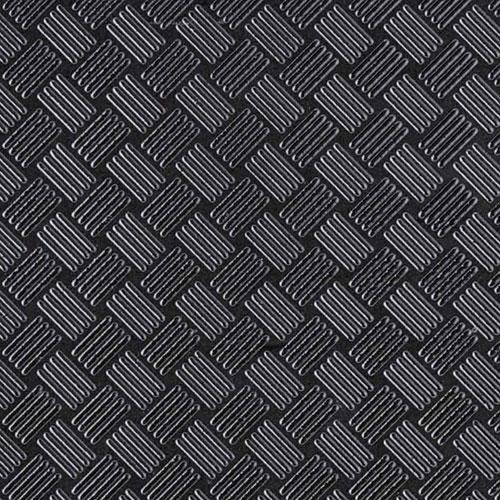 印傳屋 印伝 2009 二つ折り財布 黒地／黒漆 網代編