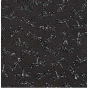 印傳屋 印伝 2531 カード入れ 黒地／黒漆 とんぼ 全国送料600円