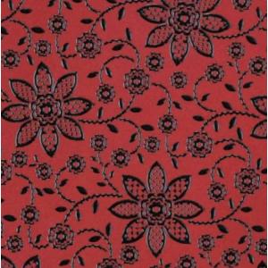 印傳屋 印伝 2531 カード入れ 赤地／黒漆 クレマチス 全国送料600円