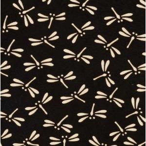 印傳屋 印伝 2531 カード入れ 黒地／白漆 とんぼ 全国送料600円