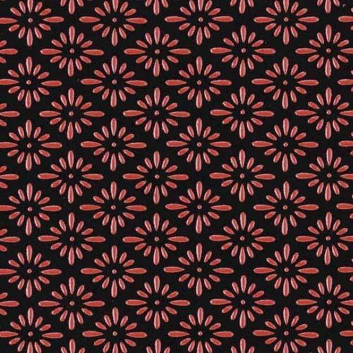 印傳屋 印伝 2218 札入 黒地／赤漆 菱菊