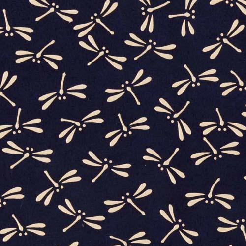 印傳屋 印伝 2529 カードケース 紺地／白漆 とんぼ