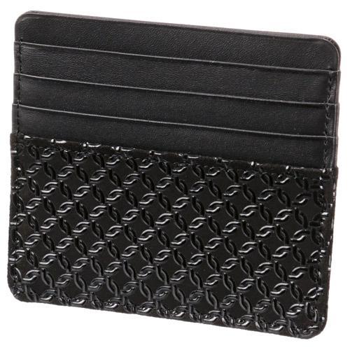 印傳屋 印伝 2530 カードケース 黒／黒 輪繋ぎ小 全国送料430円