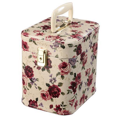 トレンケース 7寸 ナチュラルローズ柄 ベージュ