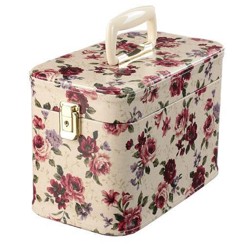 トレンケース30CM ナチュラルローズ柄 ベージュ