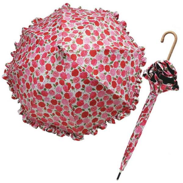 Think Bee！シンクビー カサノヴァ 晴雨兼用長傘 パゴダ （フリル付）（アンティークローズ）