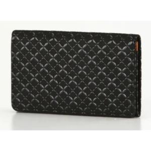 印傳屋 印伝 HISOCA 9404名刺入れ ブラック 七宝繋ぎ 全国送料430円