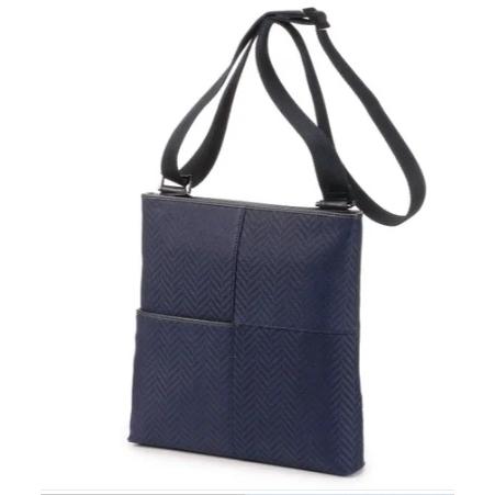 印傳屋 印伝 6009 ショルダーバッグ 紺／黒 杉綾