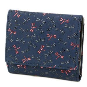 なごみ 印傳屋 印伝 二つ折財布 7527 とんぼ 甲州印伝 山梨 和物屋