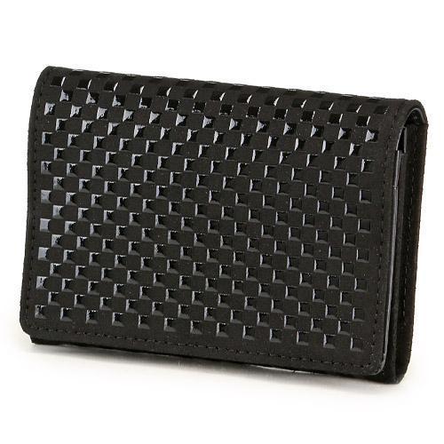 印傳屋 印伝 9906 いにしえ 名刺入れ ブラック