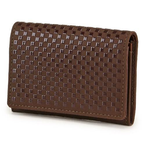 印傳屋 印伝 9906 いにしえ 名刺入れ ブラウン