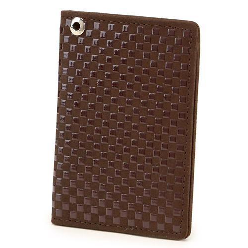 印傳屋 印伝 9907 いにしえ パスケース ブラウン 全国送料430円