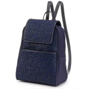 印傳屋 印伝 6026 リュックC 紺／黒 ぶどう