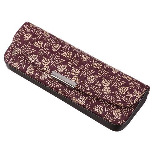 印傳屋 印伝 4206 メガネケース 松笠 全国送料600円