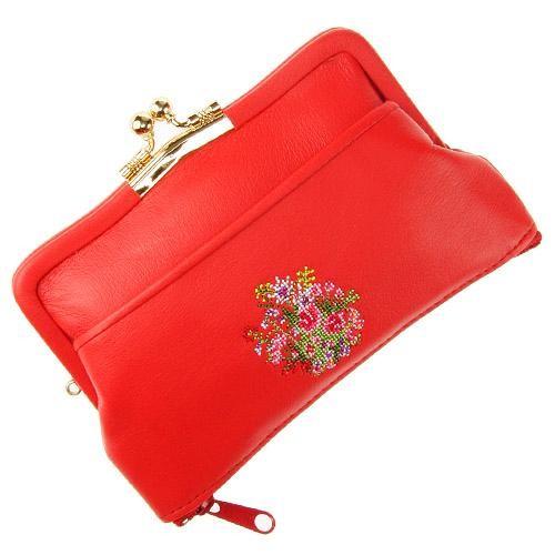 夢詩集 がま口財布 レッド 全国送料430円