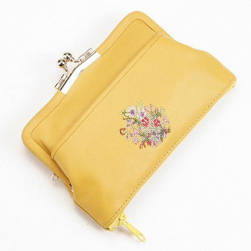 夢詩集 がま口財布 イエロー 全国送料430円