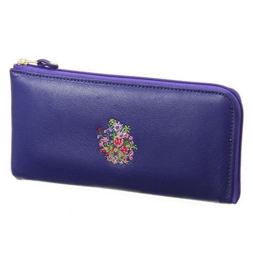 夢詩集 L字ファスナー長財布 パープル 全国送料430円