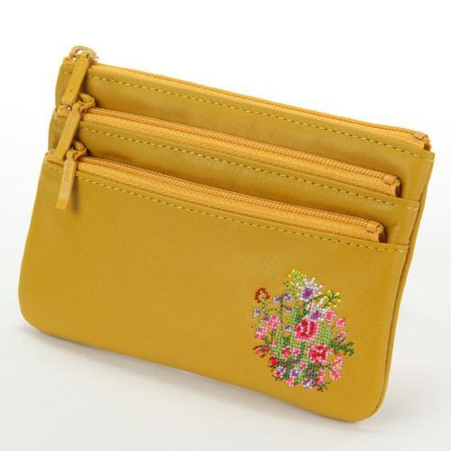 夢詩集 3段ファスナーポーチ イエロー 全国送料430円