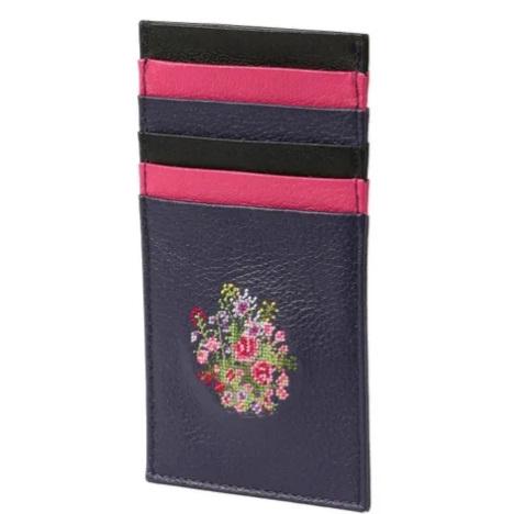 夢詩集 ベルフルール縦型カードケース パープル 全国送料430円