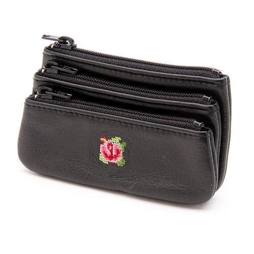 夢詩集 3点小銭入れ ブラック 全国送料430円