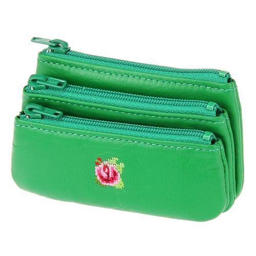 夢詩集 3点小銭入れ グリーン 全国送料430円