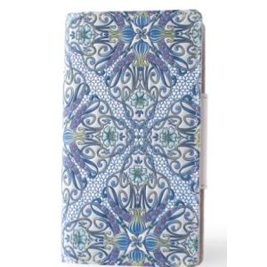 浅草文庫アールヌーボースマホケース スカイブルー