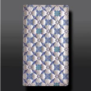 浅草文庫 切子 スマホケース ディープブルー