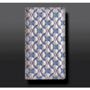 浅草文庫 切子 スマホケース 藍色
