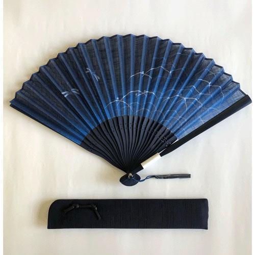 紳士扇子セット 藍乃祥 トンボ