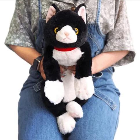 ぬいぐるみ ひざねこM ハチワレ