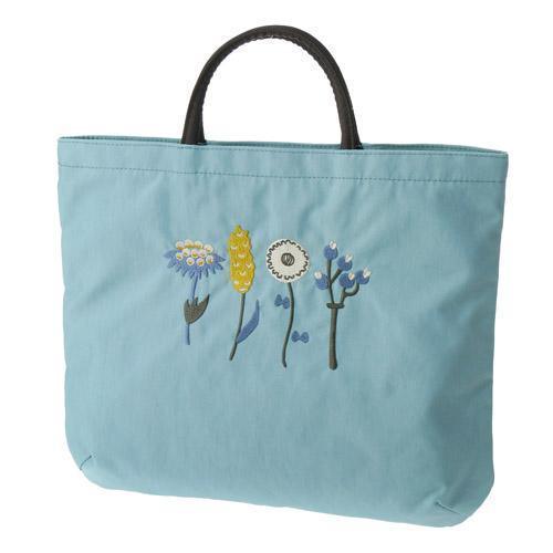 俣野温子マタノアツコ 刺繍バッグ ボタニカル