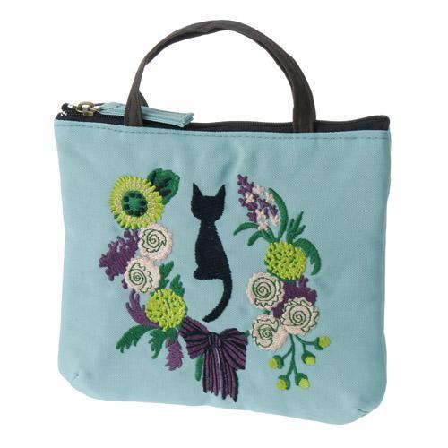 俣野温子マタノアツコ 刺繍ポーチ バースデーリース 全国送料430円