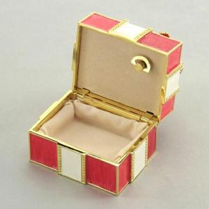 プレゼントボックスオルゴール 赤箱+白リボンの詳細画像1
