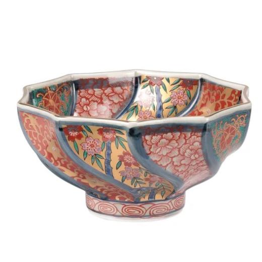 色絵祥瑞 捻り小鉢