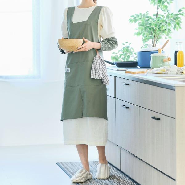ルピナス エプロン モスグリーン