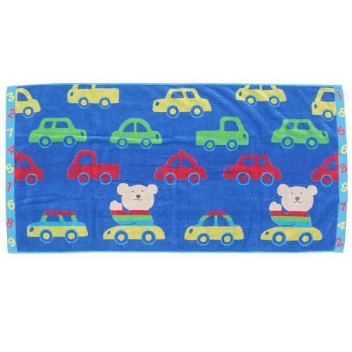 レインボーベア わくわく バスタオル スカイブルー