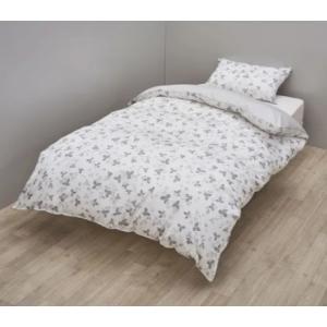 ウェッジウッド ストロベリーインクブルー掛けふとんカバー シングル グレー