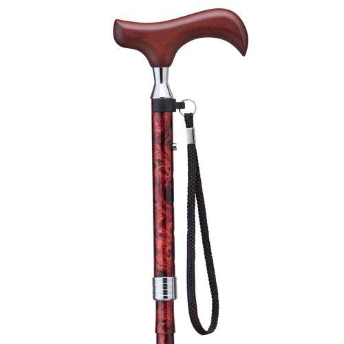 愛杖折りたたみステッキ 木目柄