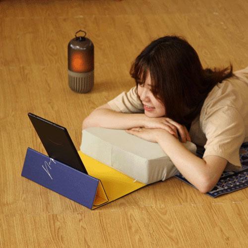 立てて置ける仮眠枕 マリンブルー