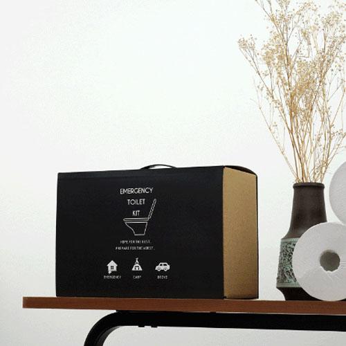 緊急用トイレキット（10個入）ダンボール製簡易トイレ付