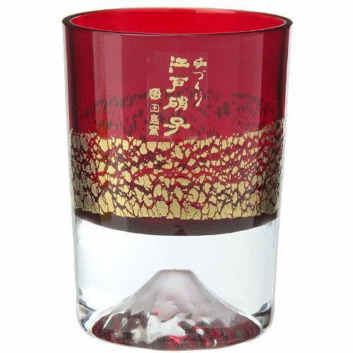 金箔富士 冷酒杯 レッド