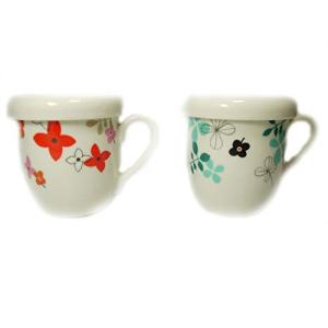 東秀陶器  マグカップ ホワイト 280ml 北欧スタイル フタ付マグカップ