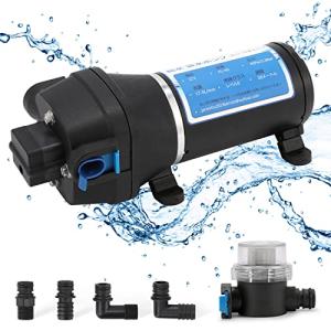 NEWTRY 給水 排水ポンプ ダイヤフラムポンプ 自吸式ウォーターポンプポンプ RV水道水ポンプ 自動スイッチ 大流量 17L/min (12V)｜lemonbb