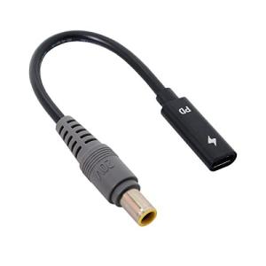 JSER Xiwai Type C USB-C メス入力 DC電源 PD充電ケーブル ノートパソコン用 18-20V (HP用7.9x5.4mm)